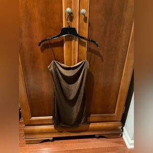 Hey Babe Brown Draped Mini Dress Size Medium